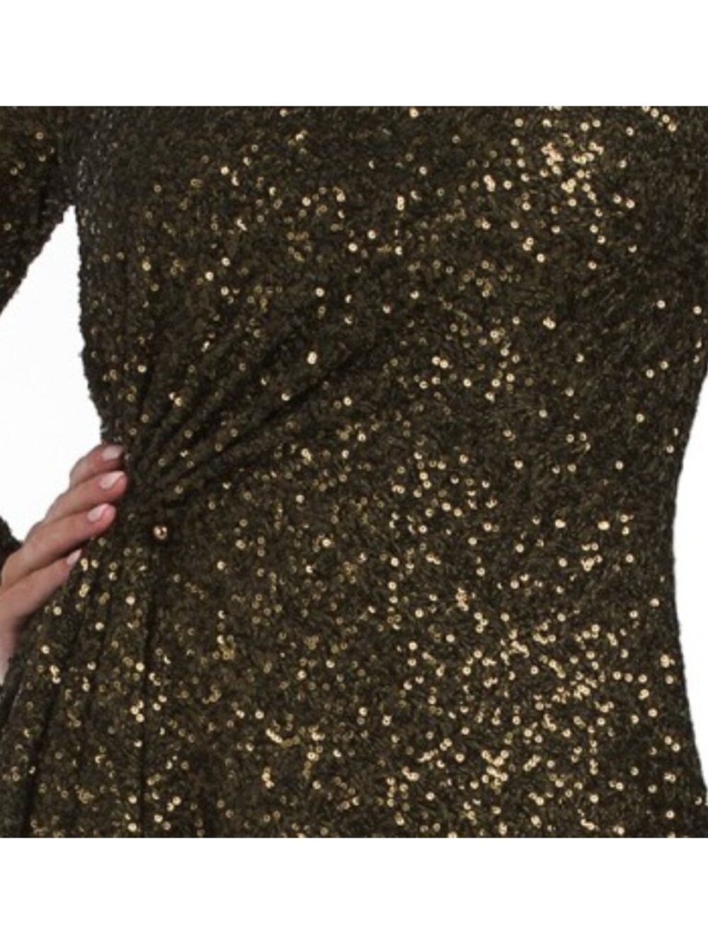 TAYLOR Long Sleeve Sequin Mini Dress - Picture 4 of 5
